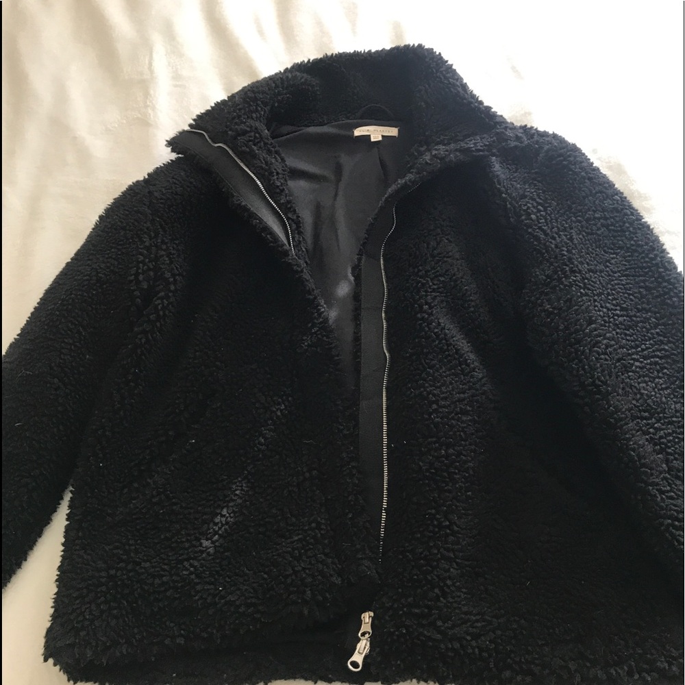 Black teddy coat